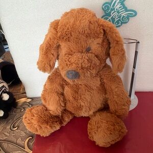 Cloud Island Fluffy Tan Dog Toy